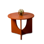 Modern Sculptural Round Side Table – Matte Grey Accent Table