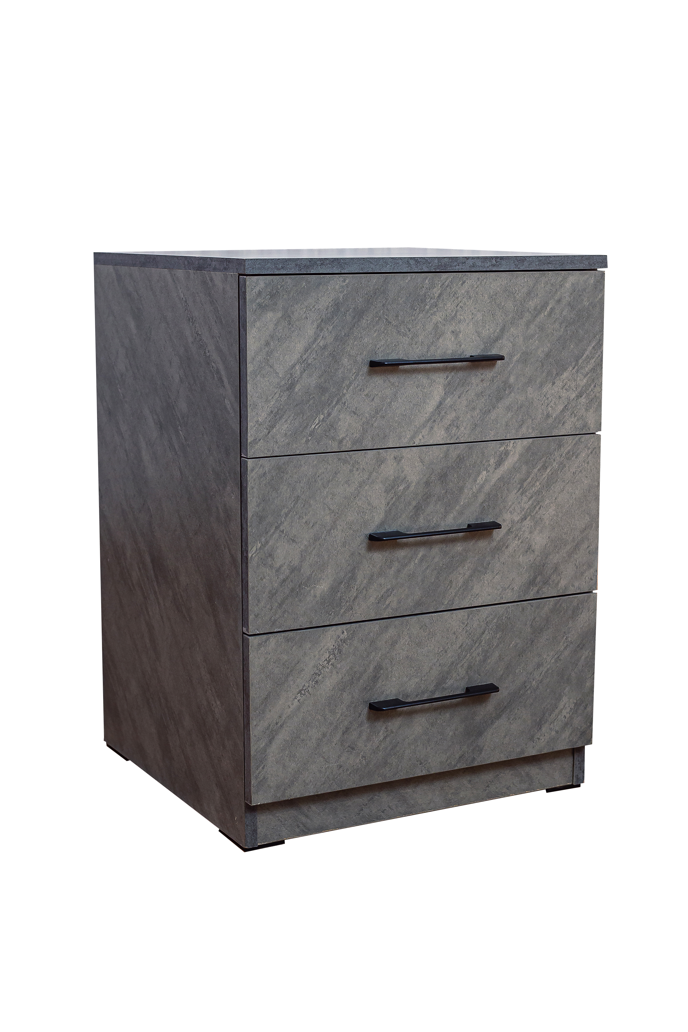 Modern 3-Drawer Storage Cabinet – Concrete Grey Finish