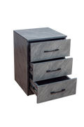Modern 3-Drawer Storage Cabinet – Concrete Grey Finish